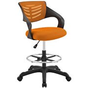 Mesh drafting chair in orange by Modway additional picture 5