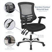 Mesh office chair in black by Modway additional picture 5