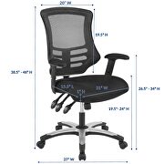 Mesh office chair in black by Modway additional picture 6