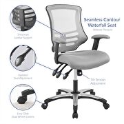 Mesh office chair in gray by Modway additional picture 8