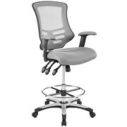 Mesh drafting chair in gray by Modway additional picture 7