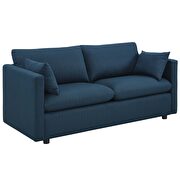 Upholstered fabric sofa in azure additional photo 3 of 7