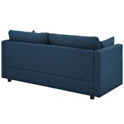 Upholstered fabric sofa in azure additional photo 4 of 7