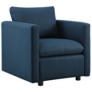 Upholstered fabric chair in azure additional photo 2 of 9