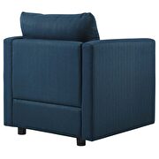 Upholstered fabric chair in azure additional photo 4 of 9