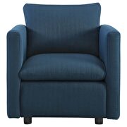 Upholstered fabric chair in azure additional photo 5 of 9