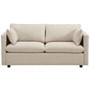 Upholstered fabric sofa in beige additional photo 2 of 7