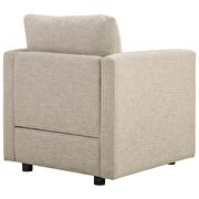 Upholstered fabric chair in beige by Modway additional picture 4
