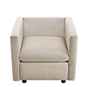 Upholstered fabric chair in beige by Modway additional picture 9
