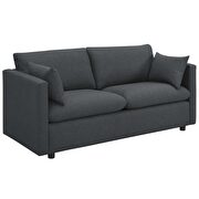 Upholstered cozy style fabric sofa in gray by Modway additional picture 3