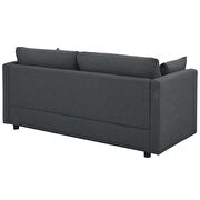 Upholstered cozy style fabric sofa in gray by Modway additional picture 4