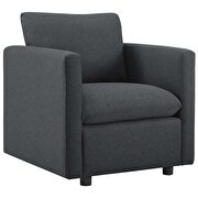 Upholstered fabric chair in gray additional photo 2 of 10