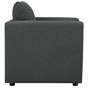Upholstered fabric chair in gray additional photo 3 of 10