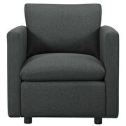 Upholstered fabric chair in gray additional photo 5 of 10