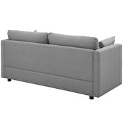 Upholstered fabric sofa in light gray additional photo 4 of 7