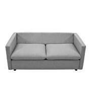 Upholstered fabric sofa in light gray by Modway additional picture 8