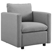 Upholstered fabric chair in light gray additional photo 2 of 9