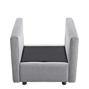 Upholstered fabric chair in light gray by Modway additional picture 7