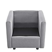 Upholstered fabric chair in light gray by Modway additional picture 8