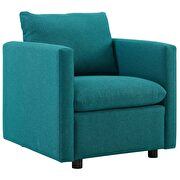 Upholstered fabric chair in teal additional photo 2 of 9