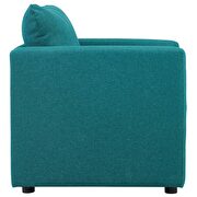 Upholstered fabric chair in teal additional photo 3 of 9