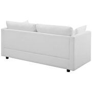 Upholstered fabric sofa in white additional photo 4 of 7