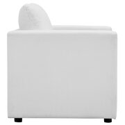 Upholstered fabric chair in white additional photo 3 of 9