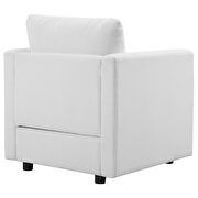 Upholstered fabric chair in white additional photo 4 of 9
