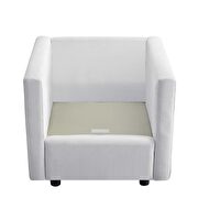 Upholstered fabric chair in white by Modway additional picture 8