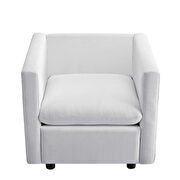 Upholstered fabric chair in white by Modway additional picture 9