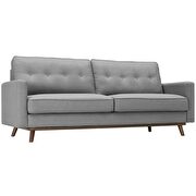 Upholstered fabric sofa in light gray additional photo 3 of 9