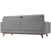 Upholstered fabric sofa in light gray additional photo 4 of 9