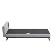 Upholstered fabric sofa in light gray additional photo 5 of 9