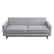 Upholstered fabric sofa in light gray by Modway additional picture 9