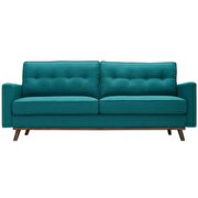 Upholstered fabric sofa in teal additional photo 2 of 9