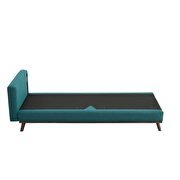 Upholstered fabric sofa in teal additional photo 5 of 9