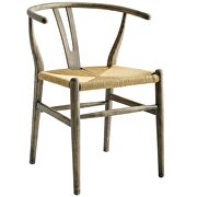 Dining wood side chair in weathered gray additional photo 4 of 3