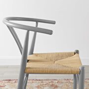 Dining wood side chair in light gray by Modway additional picture 2
