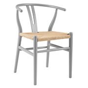 Dining wood side chair in light gray by Modway additional picture 8