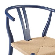Dining wood side chair in midnight blue additional photo 4 of 7