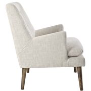 Leisure upholstered lounge chair in beige additional photo 3 of 5
