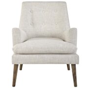 Leisure upholstered lounge chair in beige additional photo 5 of 5