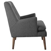 Leisure upholstered lounge chair in gray additional photo 3 of 5