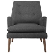 Leisure upholstered lounge chair in gray additional photo 5 of 5