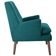 Leisure upholstered lounge chair in teal additional photo 3 of 5