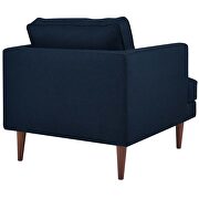 Upholstered fabric armchair in blue additional photo 2 of 5