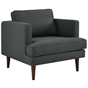 Upholstered fabric armchair in gray additional photo 2 of 5