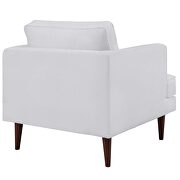 Upholstered fabric armchair in white additional photo 2 of 5