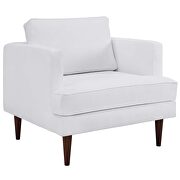 Upholstered fabric armchair in white additional photo 3 of 5