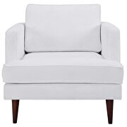 Upholstered fabric armchair in white additional photo 5 of 5